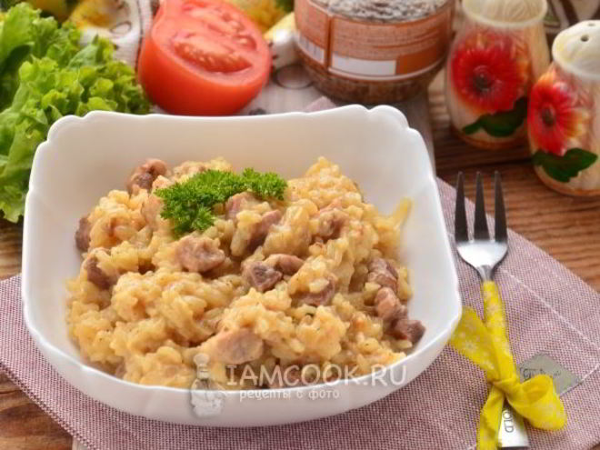 Рецепт ризотто со свининой