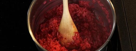 сибас на свекольном ризотто со сливочно-сырным соусом. Шаг 5