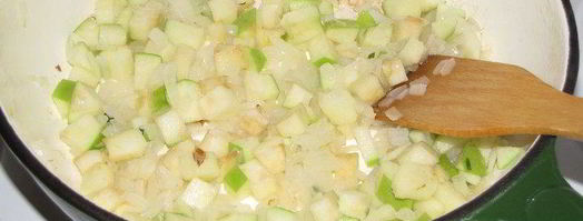 яблочное ризотто с копченым лососем. Шаг 6