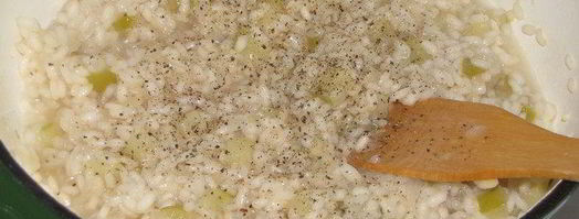 яблочное ризотто с копченым лососем. Шаг 10