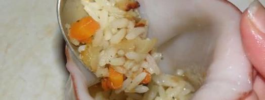 фаршированные рисом и грибами кальмары. Шаг 35