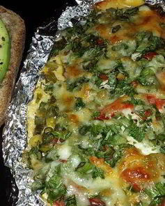 Филе лаврака, запеченное с зеленью и сыром