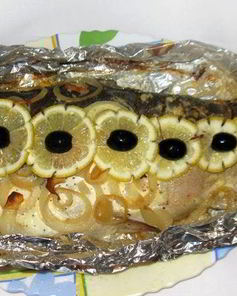 Форель с лимоном в фольге