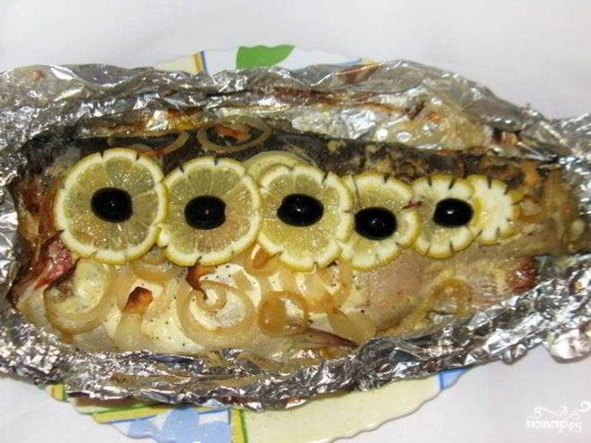 Рецепт форели с лимоном в фольге