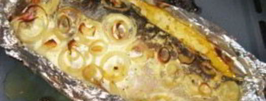 форель с лимоном в фольге. Шаг 8