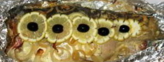 форель с лимоном в фольге. Шаг 9