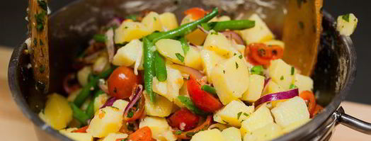 креветки и кальмары с теплым салатом. Шаг 11