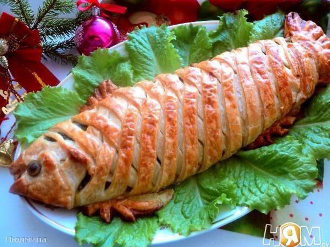 Рецепт лосося запеченного в тесте