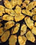 Мидии в раковинах в духовке