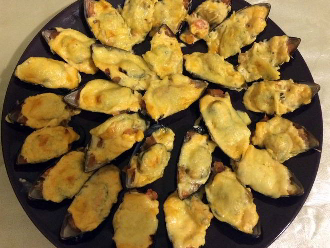 Рецепт мидий в раковинах в духовке