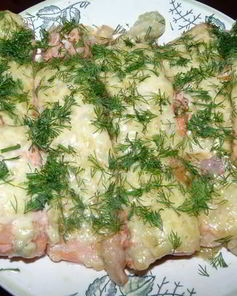 Рыба под сырно-чесночной корочкой