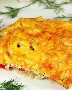 Рыба, запеченная в духовке с сыром