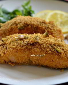 Семга с фисташковой корочкой