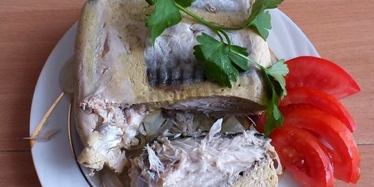 Скумбрия запеченная в микроволновке быстро и вкусно
