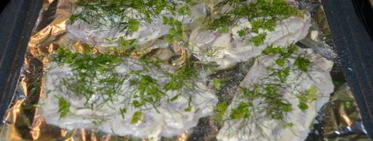 тилапия со свежей зеленью. Шаг 4