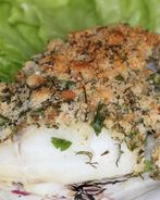 Треска запеченная под ароматной крошкой