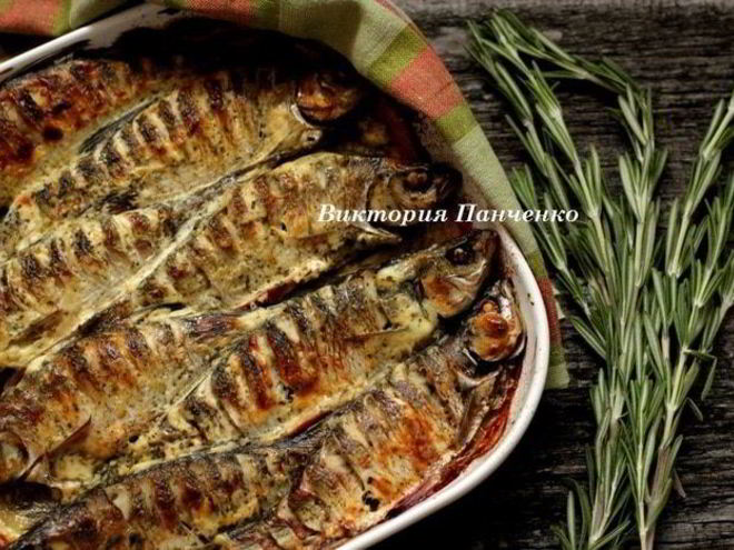 Рецепт запеченной плотвы