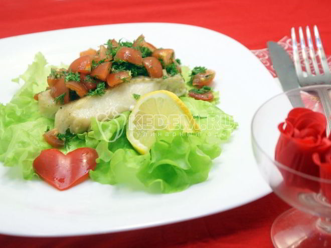 Рецепт запеченной трески с помидорной заправкой