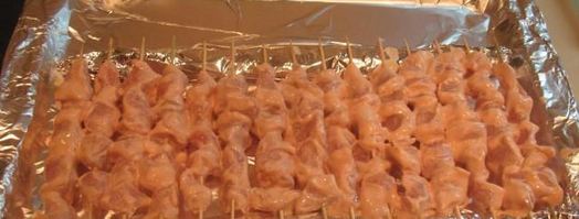 куриный шашлык в духовке на шпажках. Шаг 8