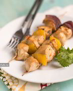 Куриные шашлычки с овощами