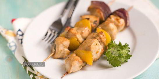 Куриные шашлычки с овощами