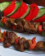 Шашлычки из куриной печени