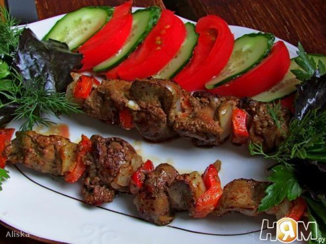 Рецепт шашлычков из куриной печени