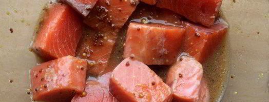 шашлычки из лосося и овощей. Шаг 4