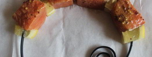 шашлычки из лосося и овощей. Шаг 6