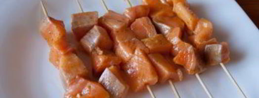 шашлычки из семги с карри. Шаг 5