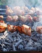 Шашлык из баранины с кинзой и луком