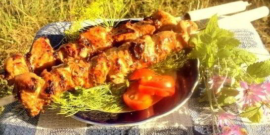 Шашлык из куриного филе