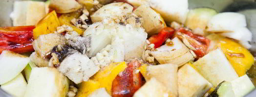 шашлык из куриных грудок с овощами. Шаг 5