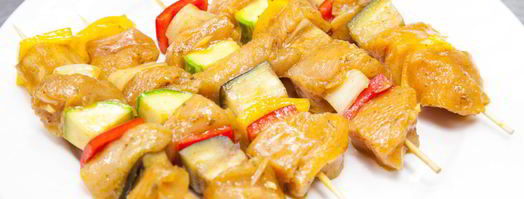 шашлык из куриных грудок с овощами. Шаг 7