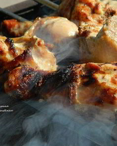 Шашлык из курицы на пиве