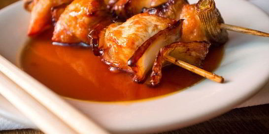 Шашлык из курицы в соусе терияки