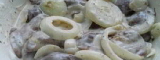 шашлык из печени на сковороде. Шаг 5