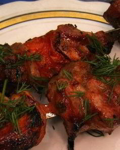 Шашлык из свинины в красном вине