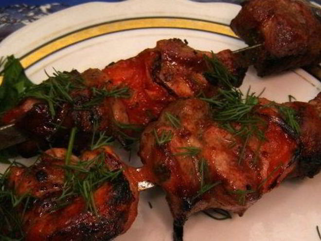 Рецепт шашлыка из свинины в красном вине