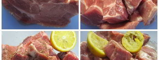 шашлык с белым и красным соусом и домашними лепешками. Шаг 3