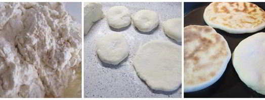 шашлык с белым и красным соусом и домашними лепешками. Шаг 5