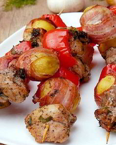 Шашлык с картошкой