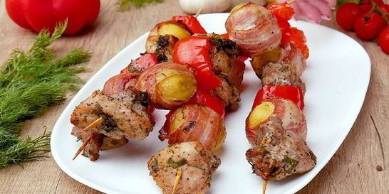 Шашлык с картошкой