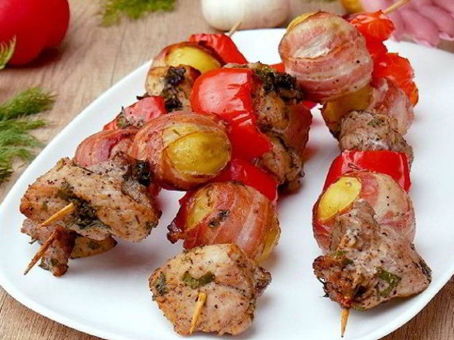 Рецепт шашлыка с картошкой