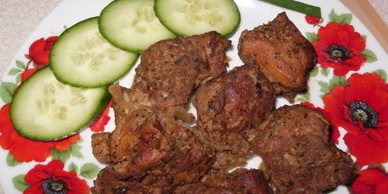 Шашлык в рукаве в духовке