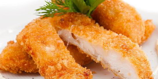 Куриный шницель в панировке