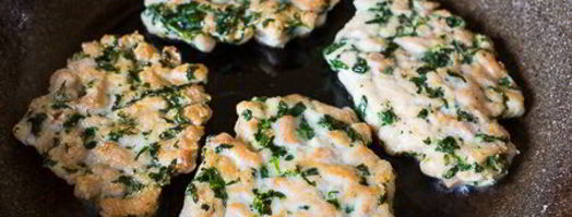 рубленые куриные шницели со шпинатом. Шаг 5