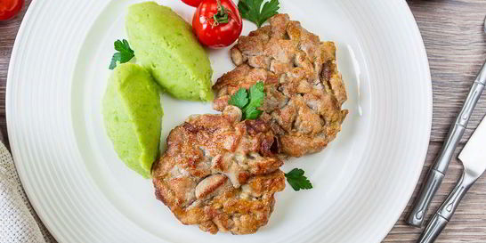 Рубленые шницели из свинины с грибами