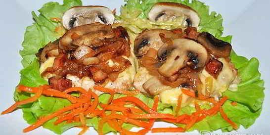 Шницель из индейки по-милански