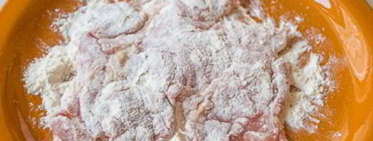 шницель из курицы с томатным салатом. Шаг 7